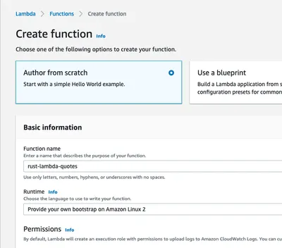 Create lambda